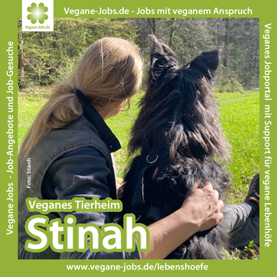 Stiftung Stinah - Veganes Tierheim für Nutztiere - Supported by Vegane-Jobs.de
